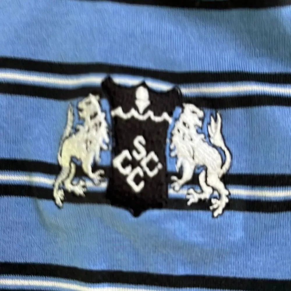 Polo Golf Ralph Lauren Striped 100% Cotton Polo Shirt Mens Large